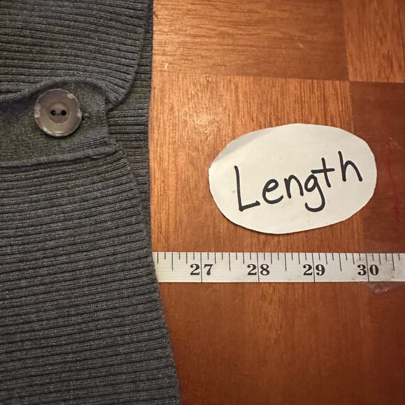 Tommy Hilfiger vintage y2k long line Striped Purple & Gray Cardigan Sweater M - Picture 4 of 6